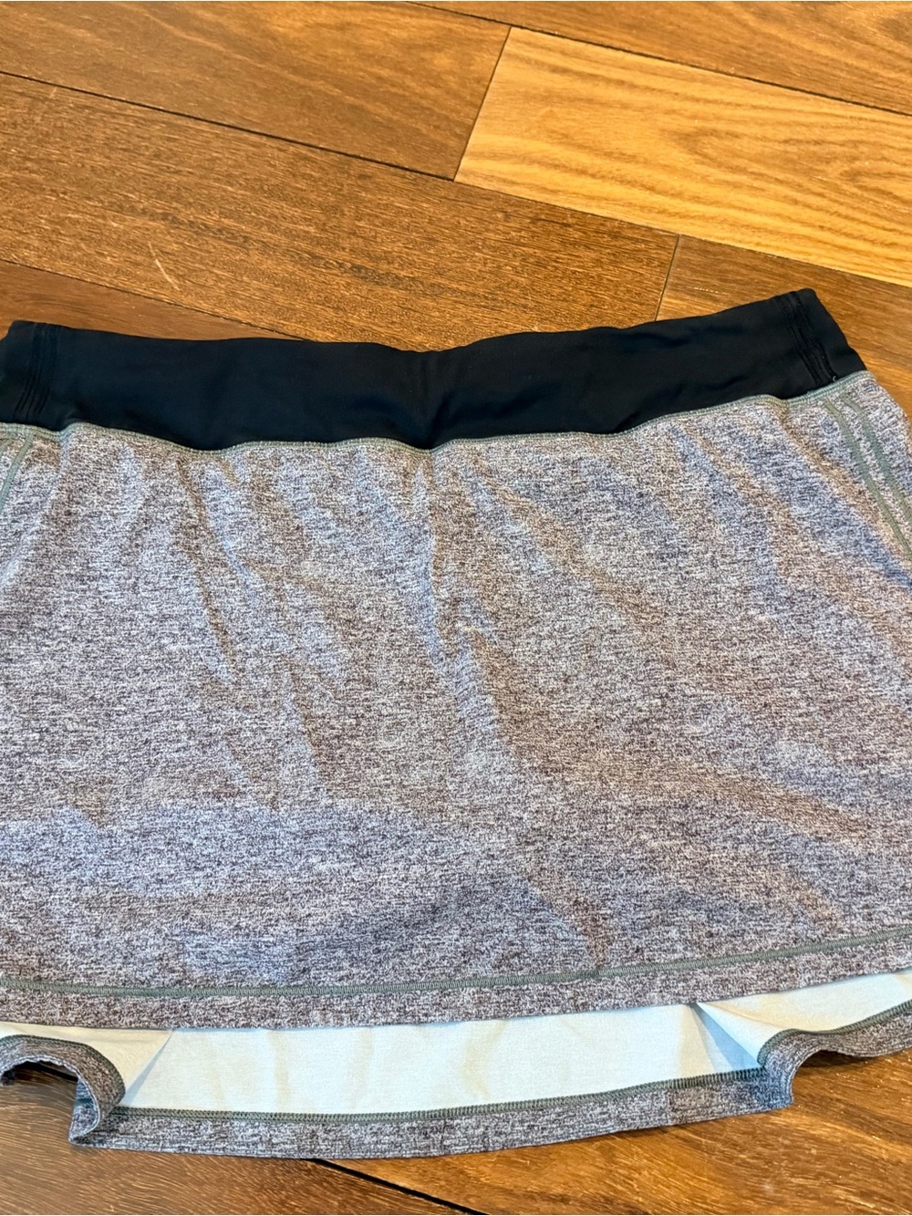 lululemon athletica Gray Skater Skirt with Black Waistband